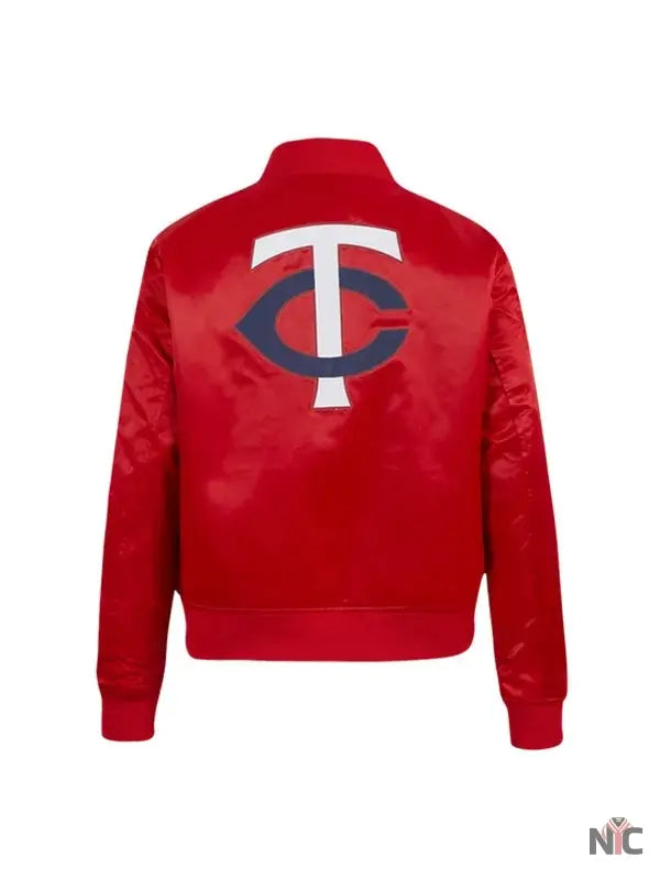 MLB Minnesota Twins Satin Varsity Jacket Clanton Jacket