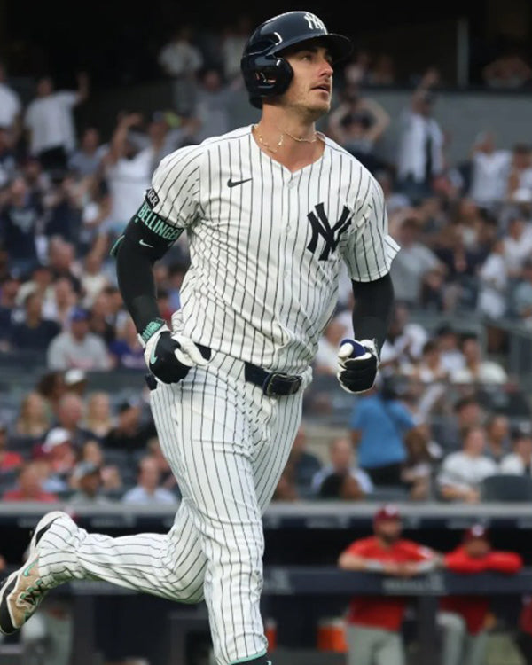 MLB New York Yankees Blue Striped Jersey Clanton Jacket