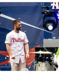 MLB Philadelphia Phillies Bryce Harper Striped Jersey Clanton Jacket