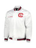 MLS Chicago Fire FC White Satin Jacket Clanton Jacket