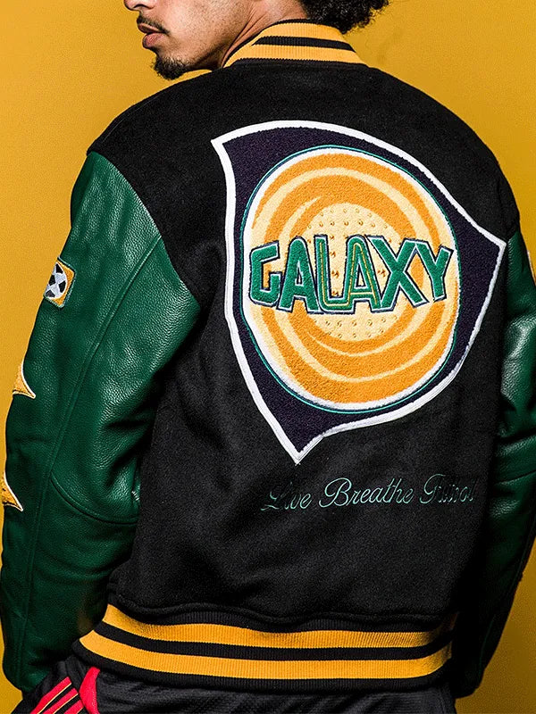 MLS Team LA Galaxy Black Wool Varsity Jacket Clanton Jacket