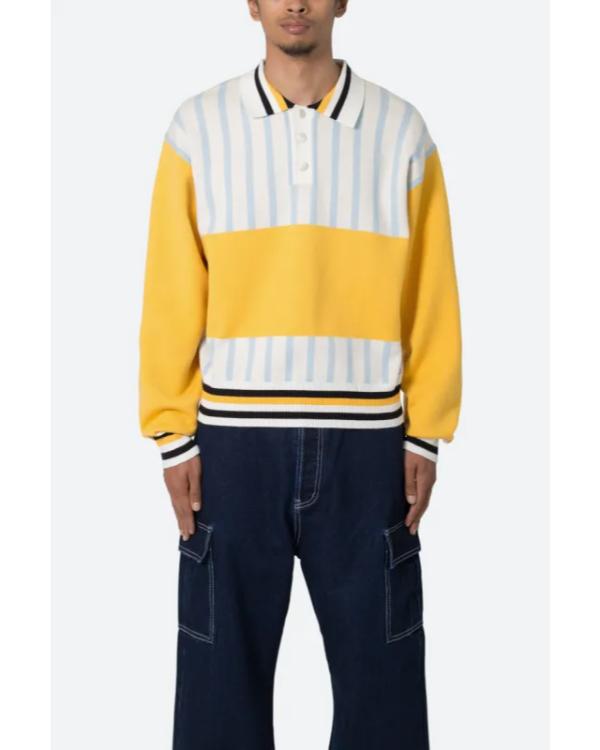 House Of Payne S14 Larramie Doc Shaw Knitted Stripe Polo Shirt