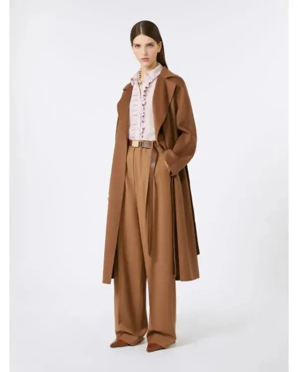 Man Vs Baby S01 Brown Wrap Coat