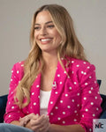 Margot Robbie Polka Dot Blazer Clanton Jacket