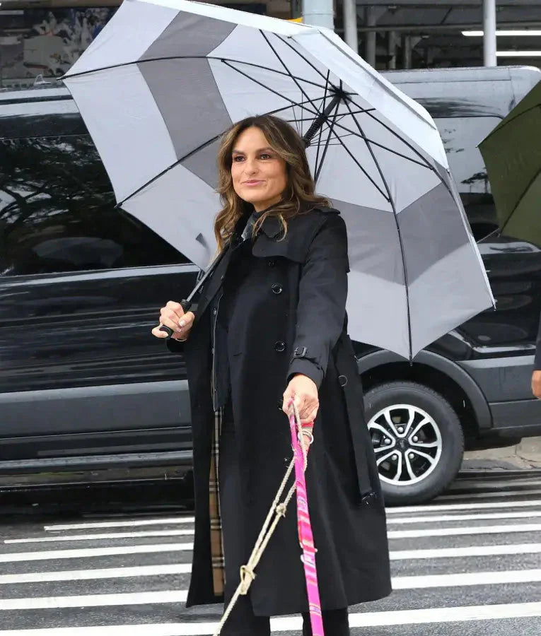Mariska Hargitay Law And Order SVU S27 Black Coat USA Jackets