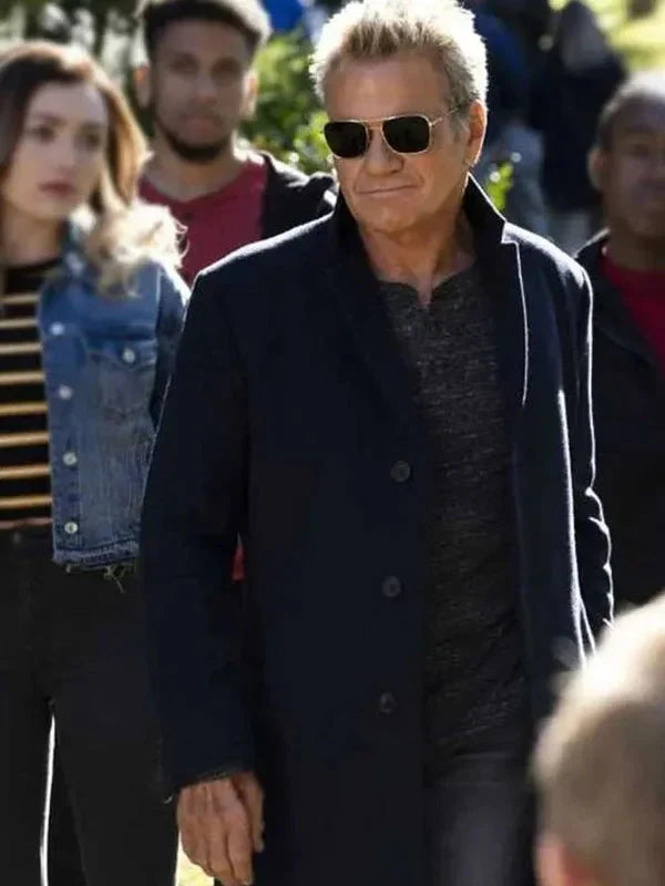 Cobra Kai John Kreese Black Trench Coat Clanton Jacket