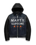 Marty Supreme Hooded Leather Jacket