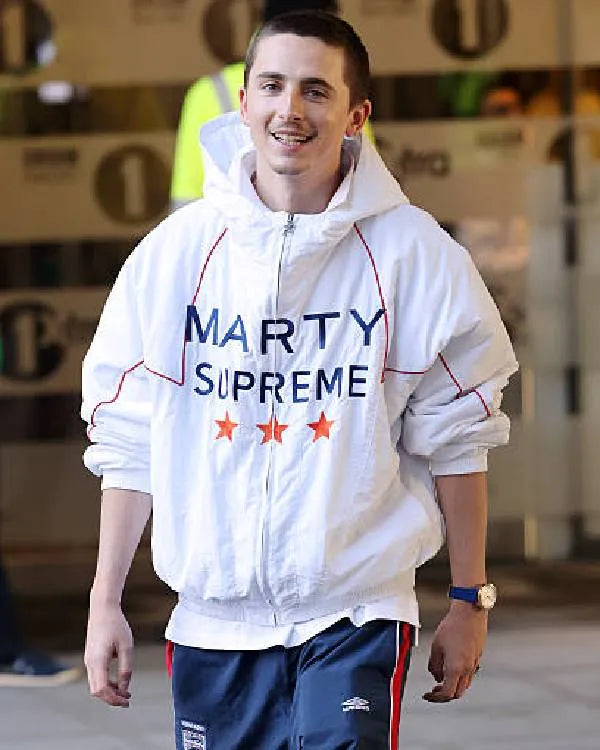 Marty Supreme Timothee Chalamet White Hoodie