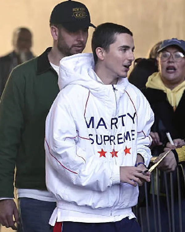 Marty Supreme Timothee Chalamet White Hoodie