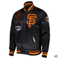Mash Up SF Giants Black Satin Jacket Clanton Jacket