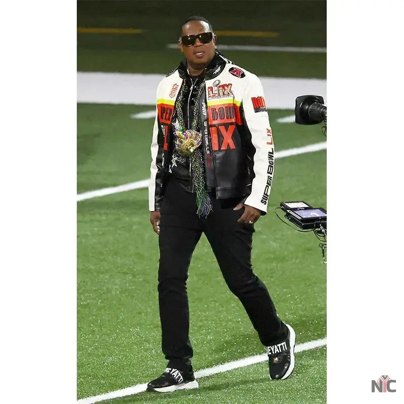 Master P Super Bowl 2025 Leather Jacket Clanton Jacket
