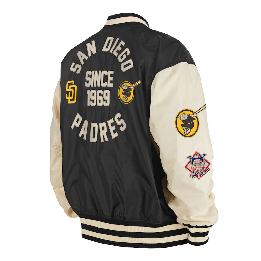 Men's San Diego Padres New Era x Alpha Industries Full-Zip Bomber Jacket Clanton Jacket