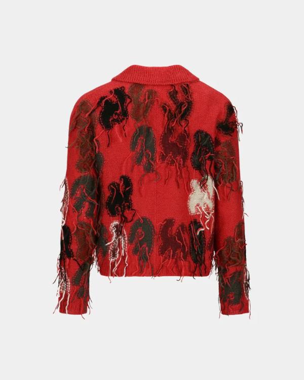 Sistas S09 Brian Jordan Jr. Red Intarisa Zip-Up Cardigan