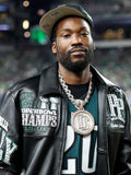 Meek Mill Eagles Leather Jacket