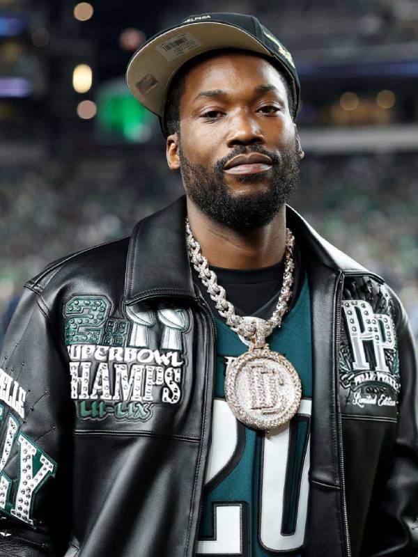 Meek Mill Eagles Leather Jacket