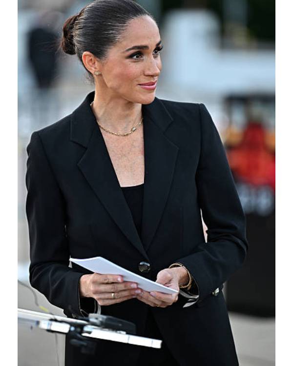 Meghan Markle 79th World Health Assembly Black Suit WorthVee
