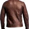 Men Brown Lambskin Leather Biker Jacket