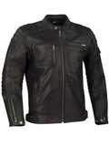 Men Quilted Black Moto Real Leather Jacket Shopotiny