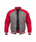 Men Red And Grey Varsity Jacket