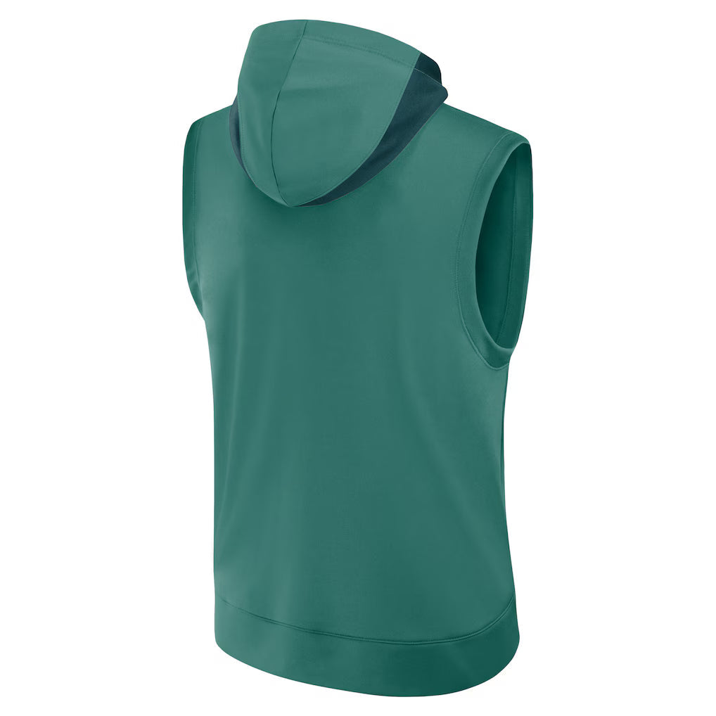 Men’s Boston Red Sox Nike Green 2025 Sleeveless Pullover Hoodie Clanton Jacket