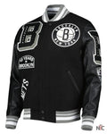 Men’s Brooklyn Nets Pro Standard Black 10 Years in Brooklyn Mash Up Capsule Varsity Full-Zip Jacket Clanton Jacket