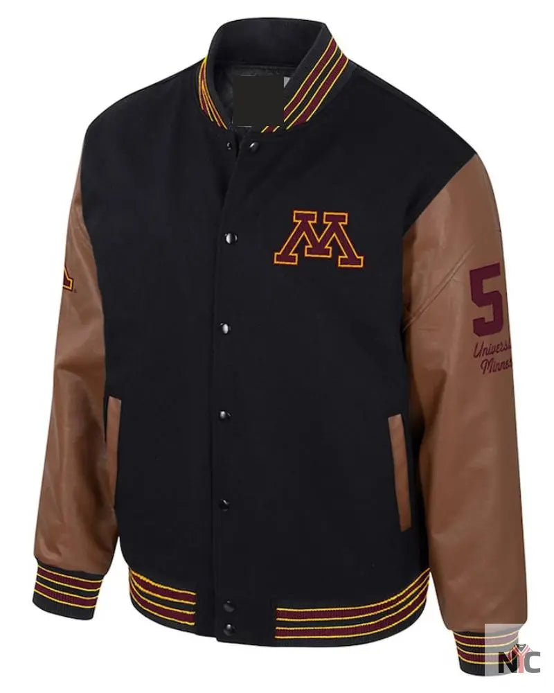 Men’s Letterman Full-Snap Varsity Jacket Clanton Jacket