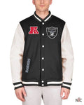 Men’s New Era Black Las Vegas Raiders Third Down Varsity Full-Snap Jacket Clanton Jacket