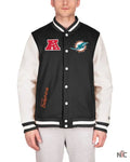 Men’s New Era Black Miami Dolphins Third Down Varsity Full-Snap Jacket Clanton Jacket