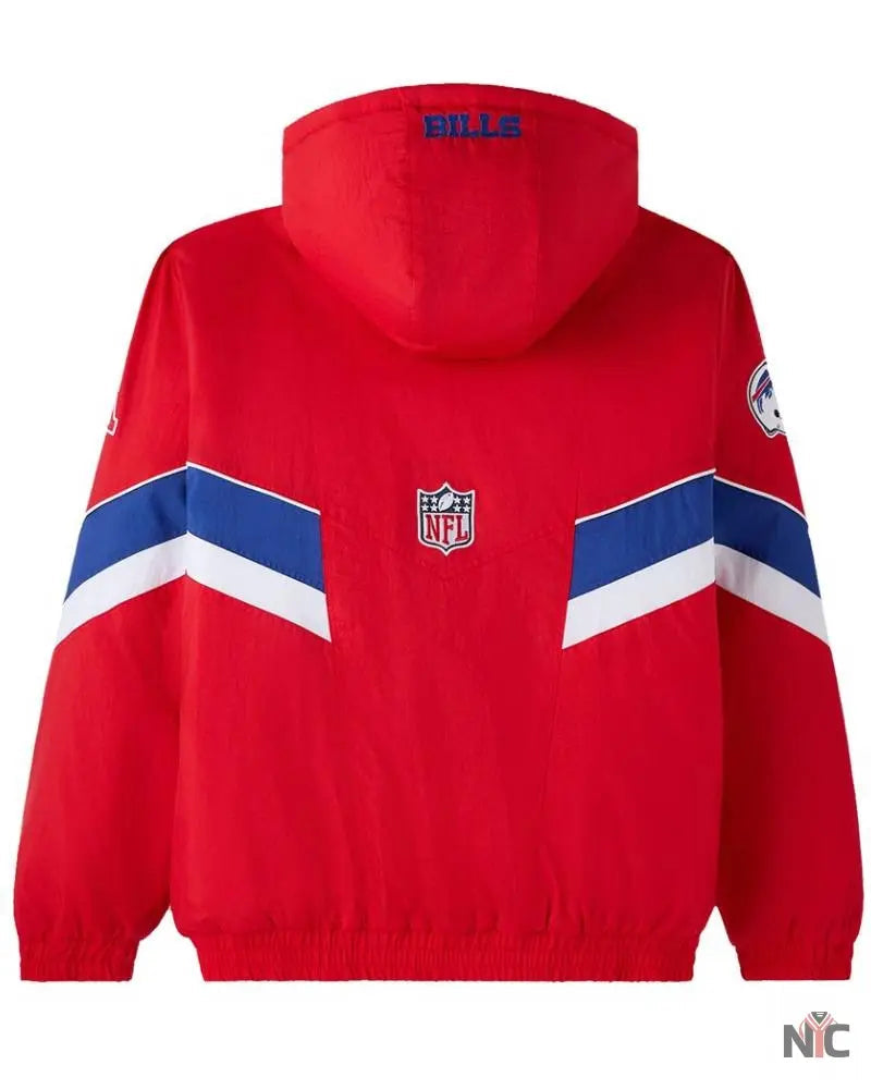 Men’s OVO x Starter Red Buffalo Bills Sideline Full-Snap Puffer Jacket Clanton Jacket