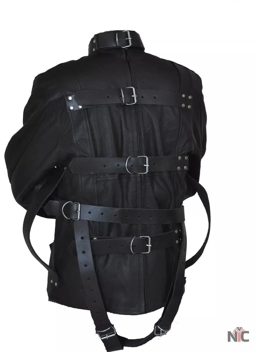 Men’s Real Heavy Duty Leather Straight Jacket Clanton Jacket