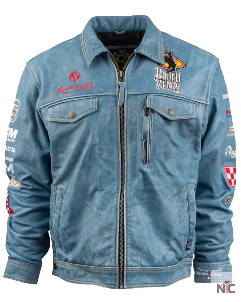 Men's Rodeo Vegas Leather Jacket Clanton Jacket