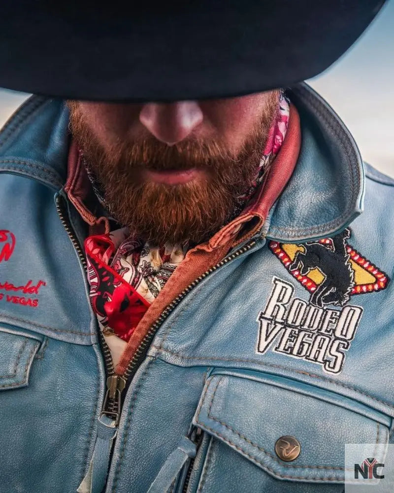 Men's Rodeo Vegas Leather Jacket Clanton Jacket