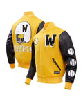 Men’s Yellow Peanuts Woodstock Sports Full-zip Varsity Jacket Clanton Jacket
