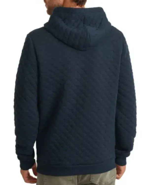 Men’s Corbet Quilted Navy Blue Zip-Up Hoodie