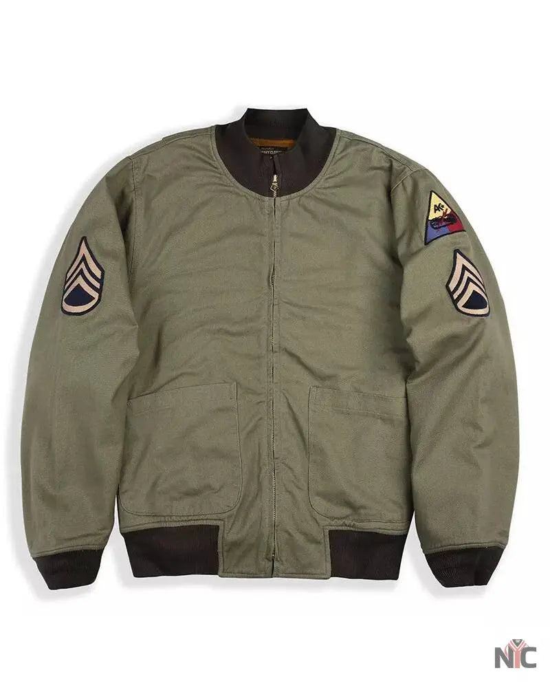 Mens US Army Military Flight Bomber Jacket Clanton Jacket