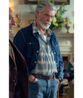 The Thursday Murder Club 2025 Pierce Brosnan Blue Denim Jacket USA Jackets