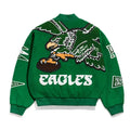 Unisex Kelly Green Varsity Wool Jacket Clanton Jacket