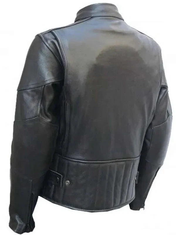 Men’s Motorcycle Riding Black Leather Jacket Clanton Jacket