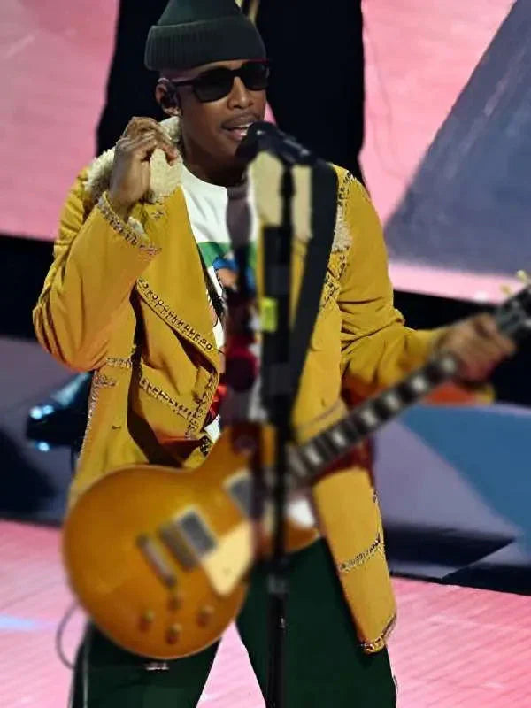 NBA All-Star Game Raphael Saadiq Yellow Jacket Clanton Jacket