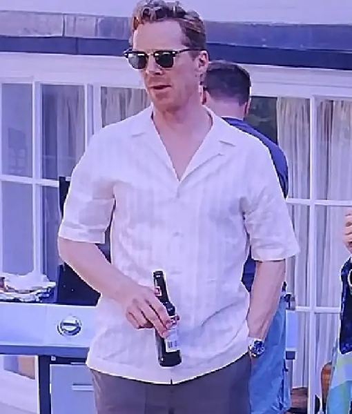 The Roses Benedict Cumberbatch White Striped Shirt USA Jackets