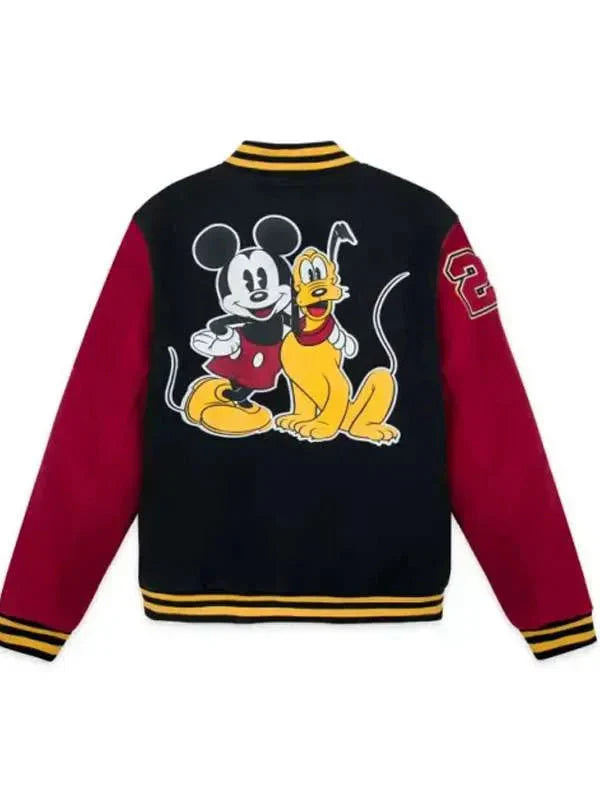Mickey Mouse and Pluto Varsity Jacket Shopotiny