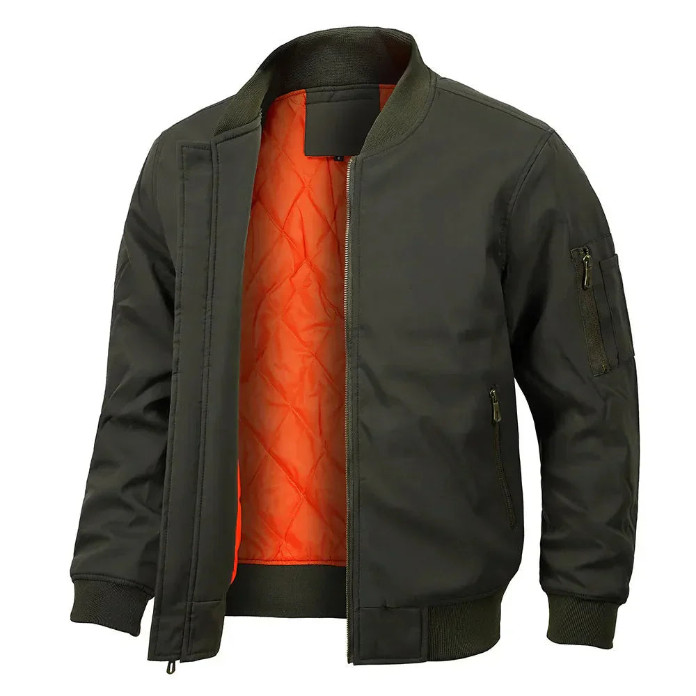 Men’s Light-weight Bomber Aviator Jacket Clanton Jacket