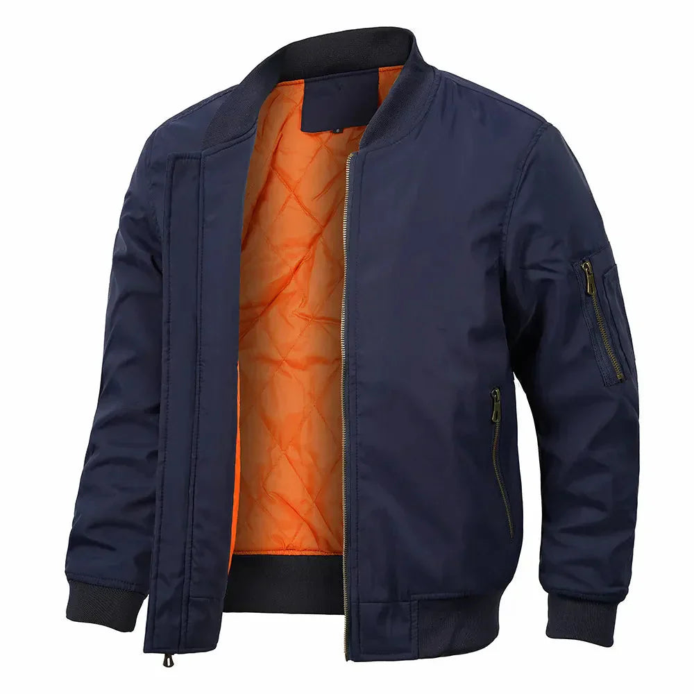 Men’s Light-weight Bomber Aviator Jacket Clanton Jacket