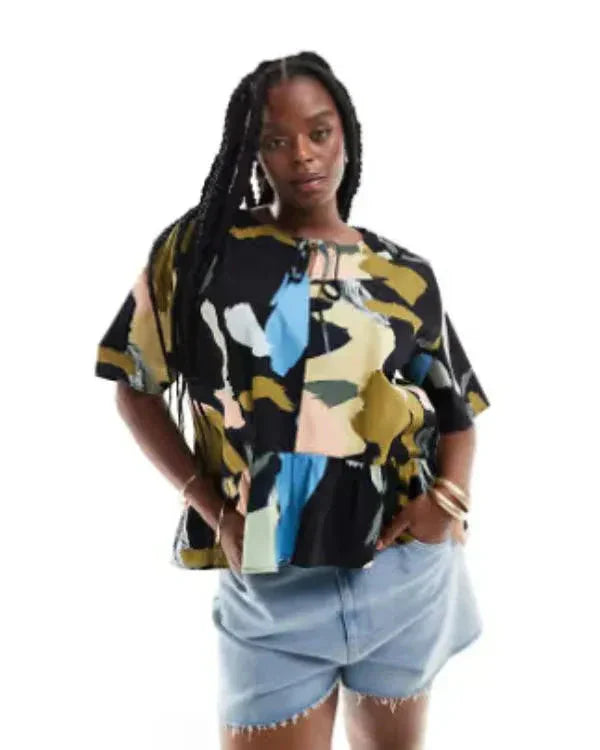 Women’s My Life Is Murder S05 Abstract Print Top USA Jackets