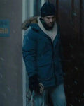 Merv 2025 Charlie Cox Blue Fur Hooded Coat