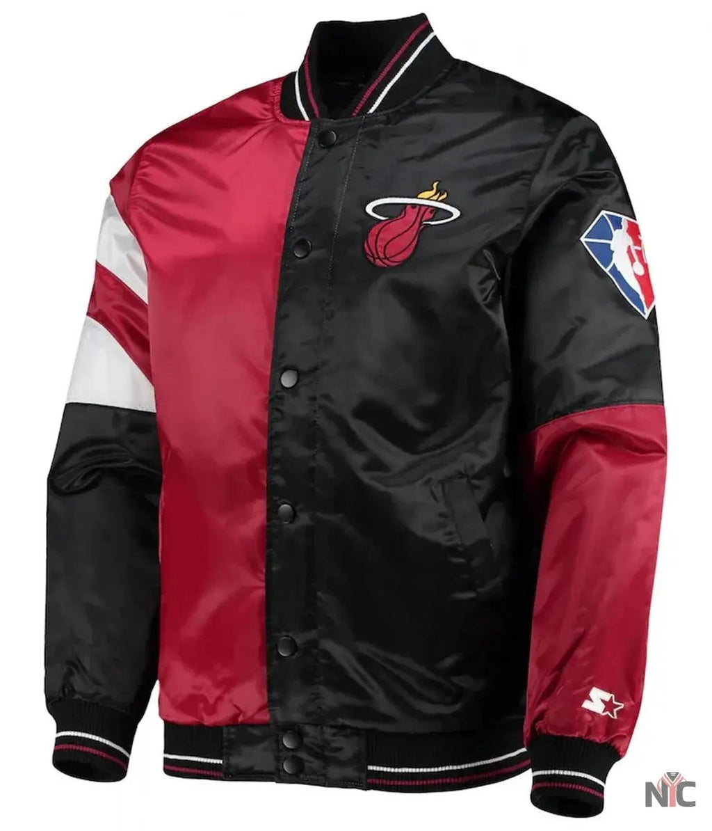 Miami Heat 75th Anniversary Leader Satin Jacket Clanton Jacket