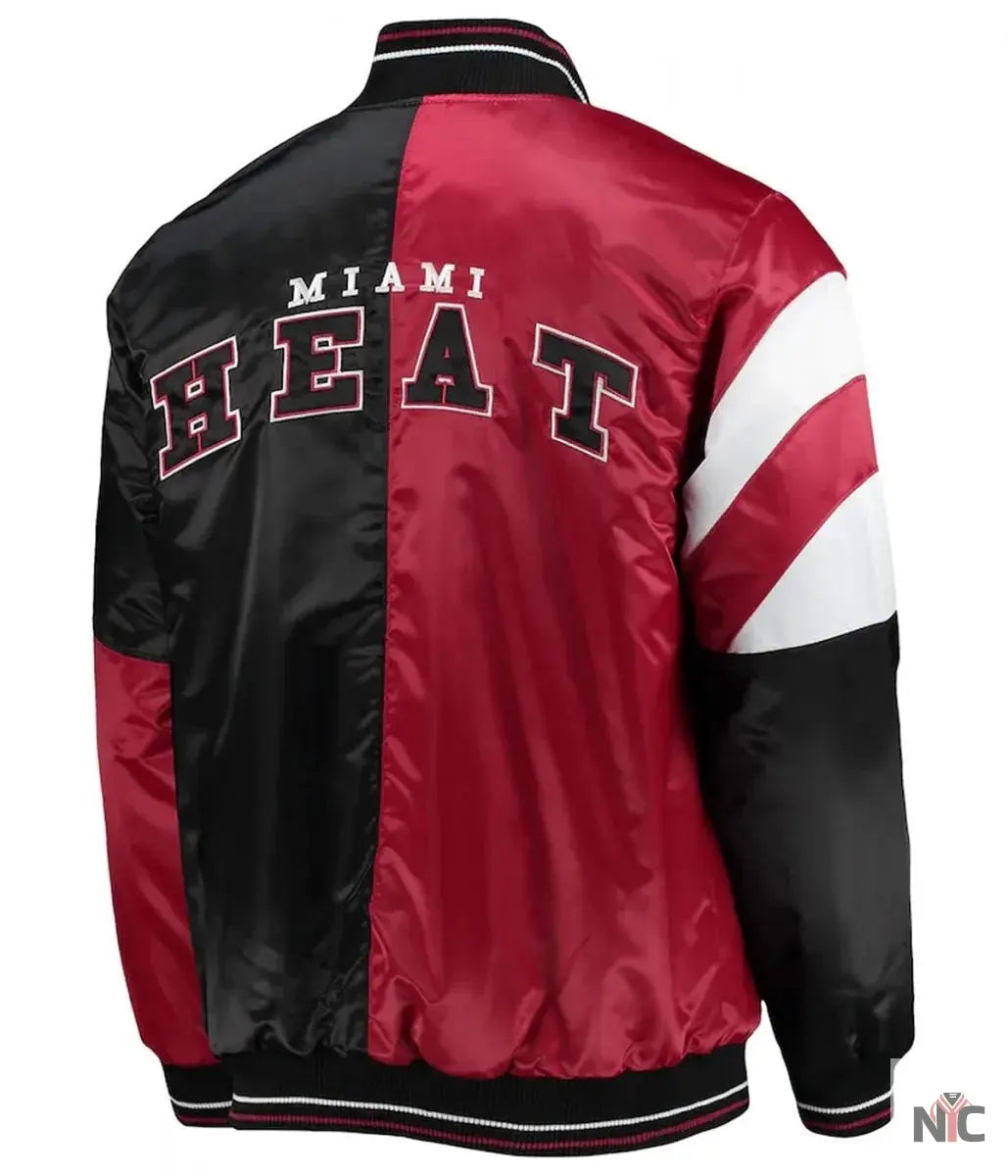 Miami Heat 75th Anniversary Leader Satin Jacket Clanton Jacket