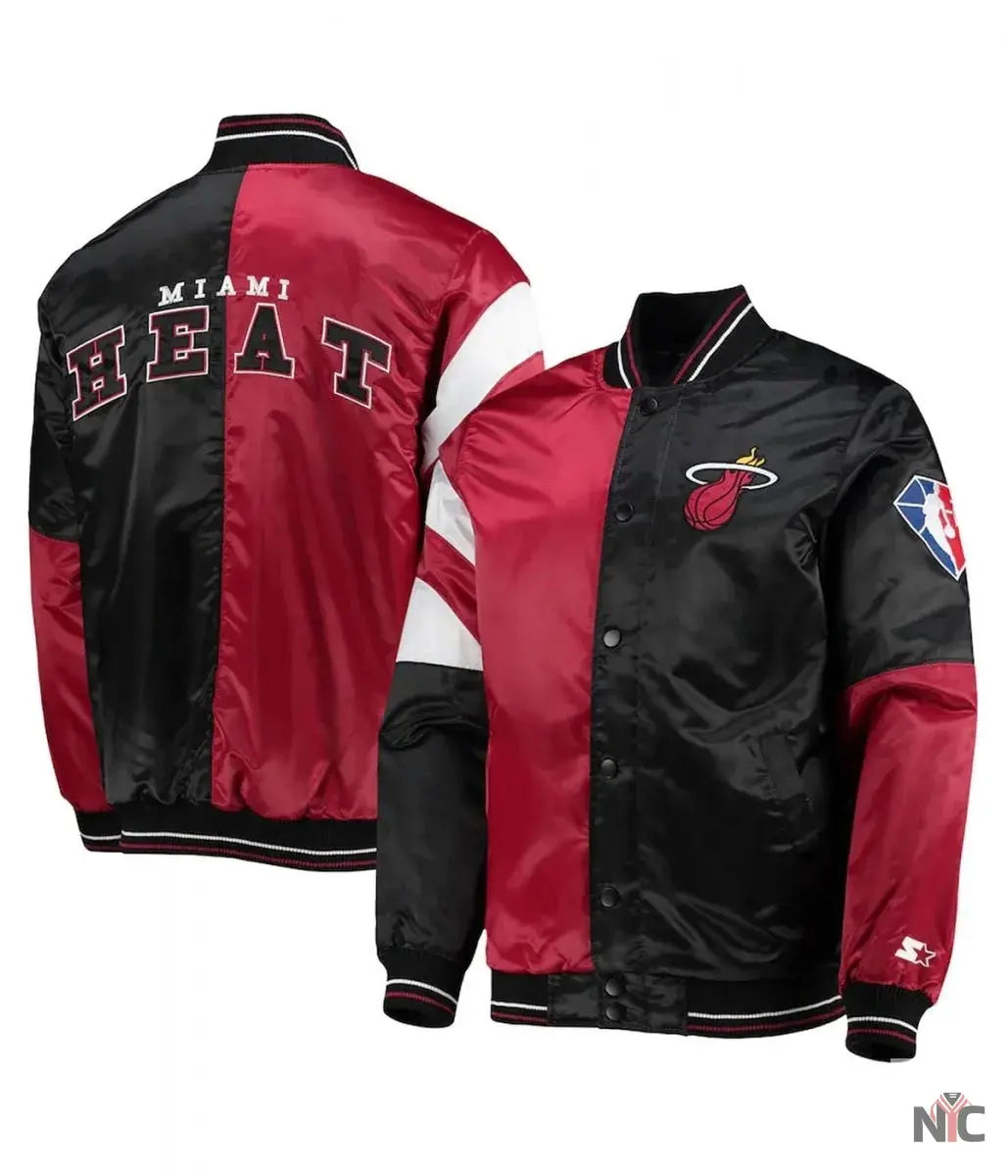 Miami Heat 75th Anniversary Leader Satin Jacket Clanton Jacket