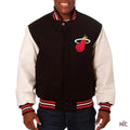 Miami Heat Black and White Varsity Jacket Clanton Jacket