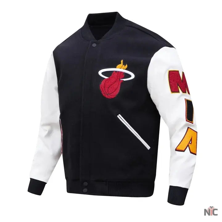 Miami Heat Classic Wool Varsity Jacket Clanton Jacket